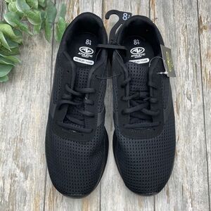 Men’s Black Active Lightweight Breathable Work Sneakers Shoes Size 8.5